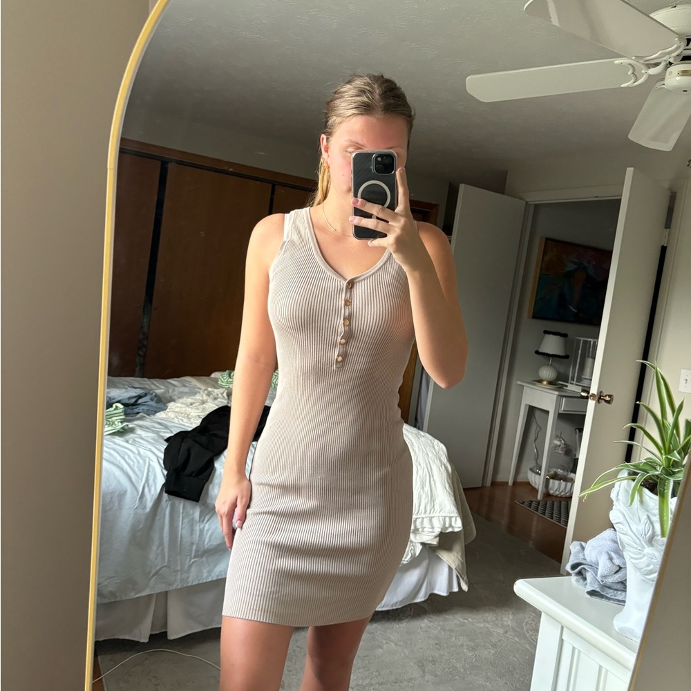 Tan Bodycon dress